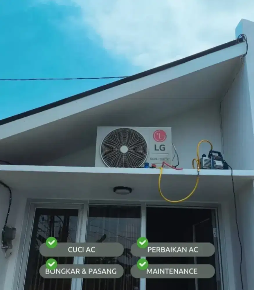 Jasa pasang AC perbaikan kulkas mesin cuci pompa air