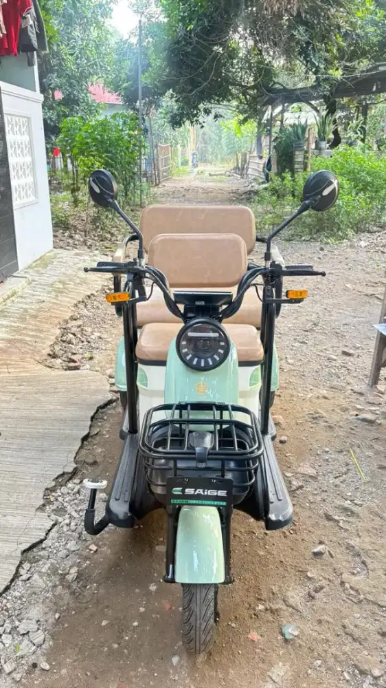 Jual Sepeda Listrik Roda 3 Saige – Kuat & Irit, Cocok Jualan &. Lansia