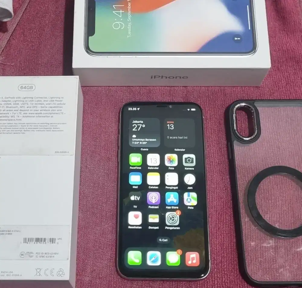 Iphone x 64gb dus kabel data