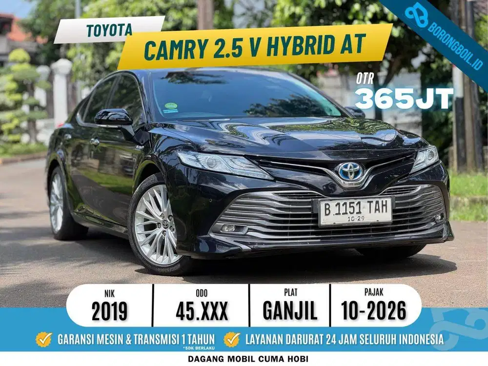 Low KM! Toyota Camry Hybrid AT 2019 Hitam | Mobil Hybrid