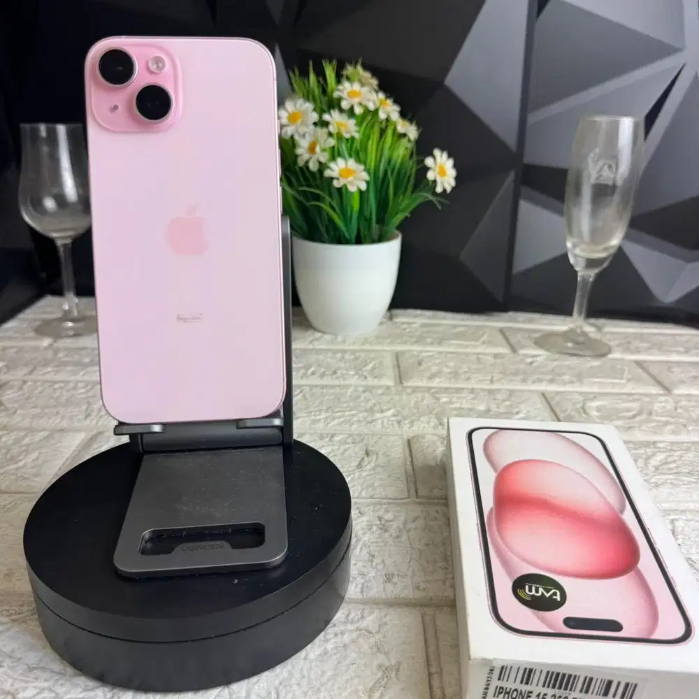 Iphone 15 256gb Pink IBOX ON BH 98% Like new Bisa COD dan TT