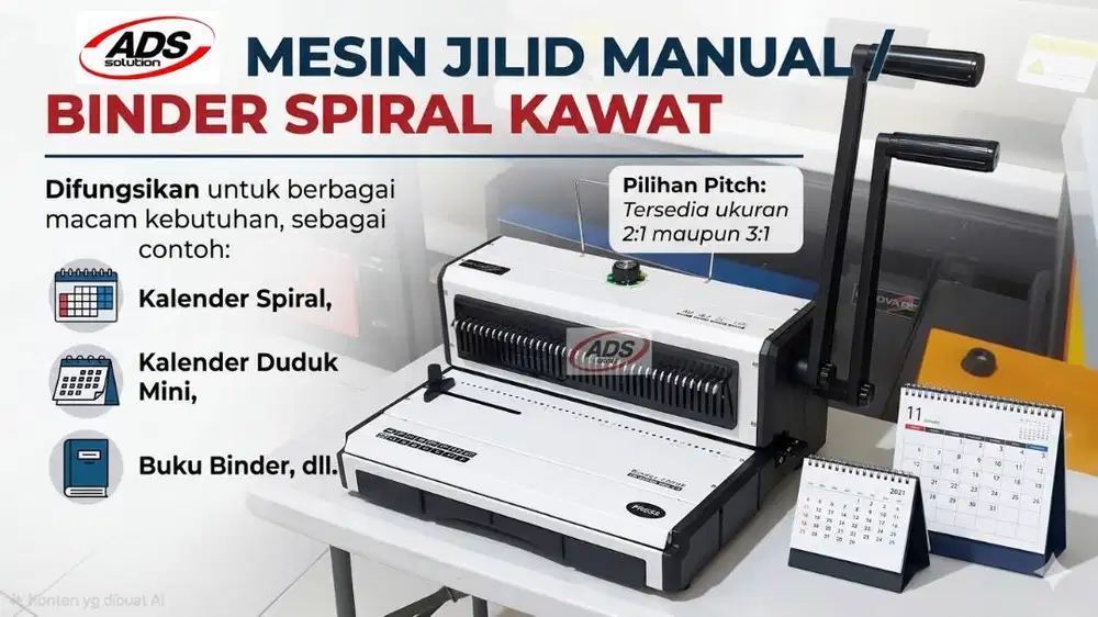MESIN JILID MANUAL / BINDER SPIRAL BAHAN KAWAT TIPE PREMIUM