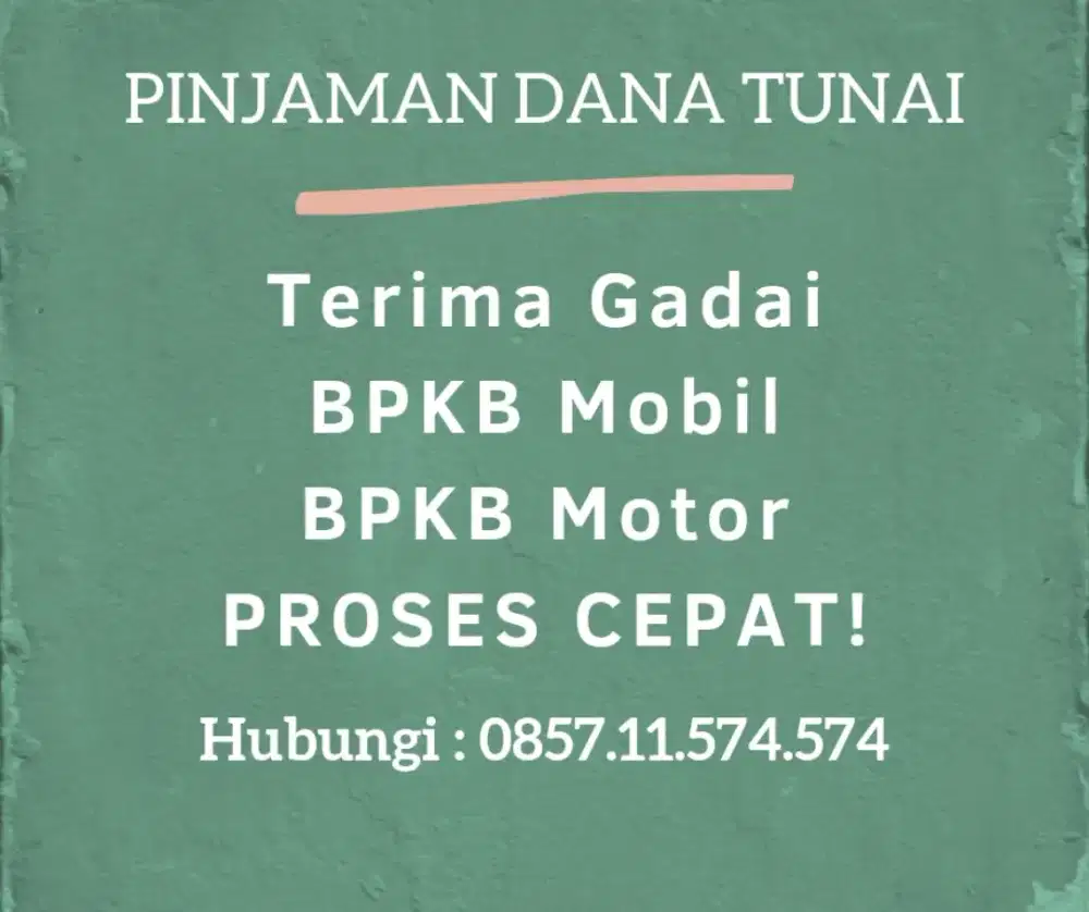 Terima Gadai BPKB mobil dan motor bunga ringan
