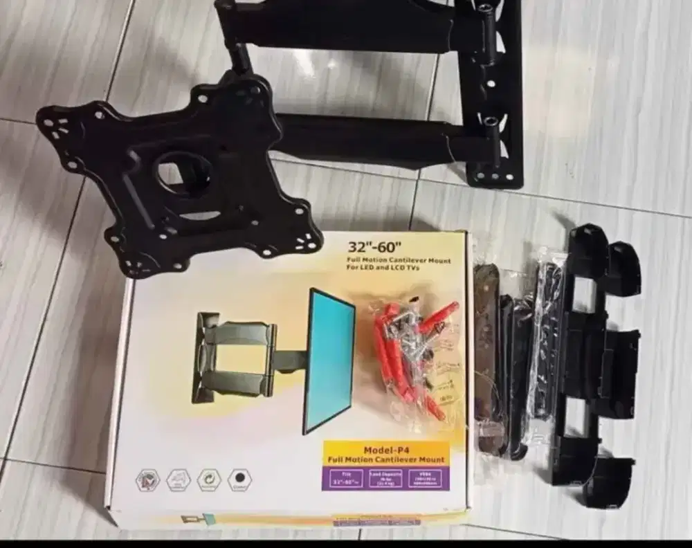 Bracket swivel tv + pasang