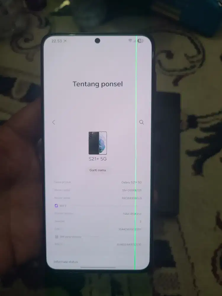 Samsung S21 Plus Ram 8/128 ex resmi sein