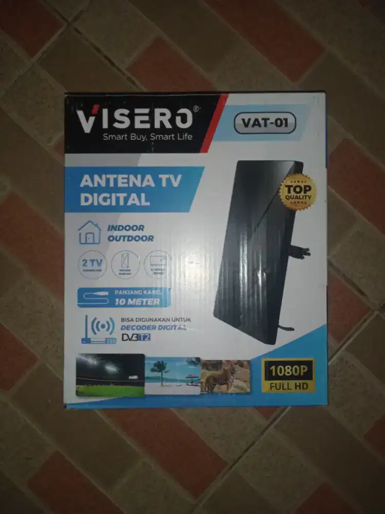 BARU] Antena TV Digital Visero VAT-01 Indoor Outdoor - Kabel 10M