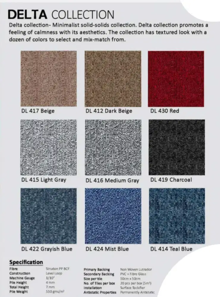 KARPET TILE DELTA TERMURAH DAN BERKUALITAS