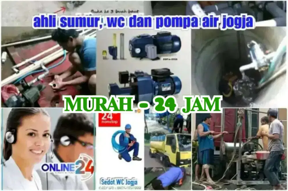 Tukang ledeng sumur bor gali resapan sedot wc saluran mampet pompa air