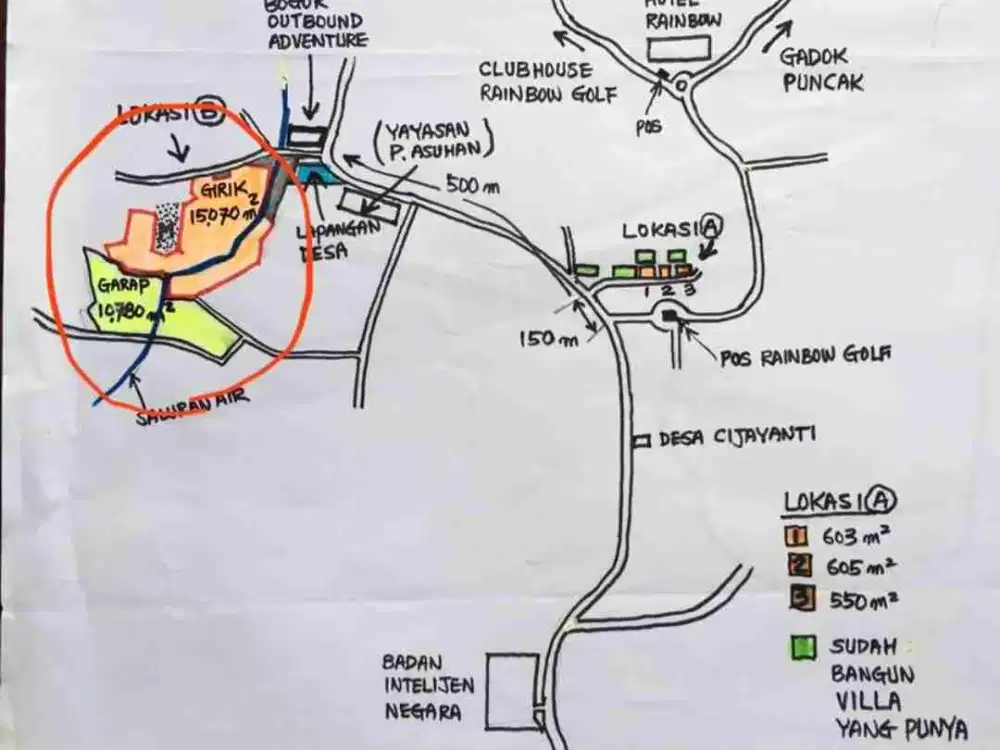 LAHAN MURAH DI SENTUL BELI 1,5HA BONUS GARAPAN 1HA