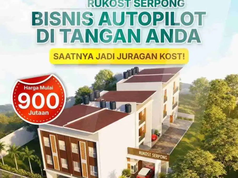 Jual Kos Kosan Baru Dekat Kampus UNPAM Serpong Tangerang Selatan (6 KT + 6 KM)