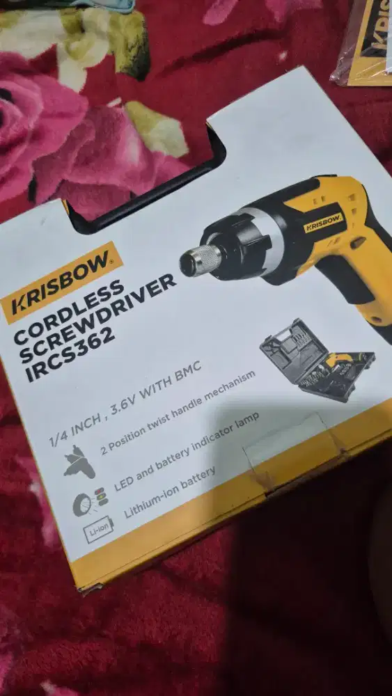Krisbow Obeng Mesin / Screwdriver Cordless Krisbow