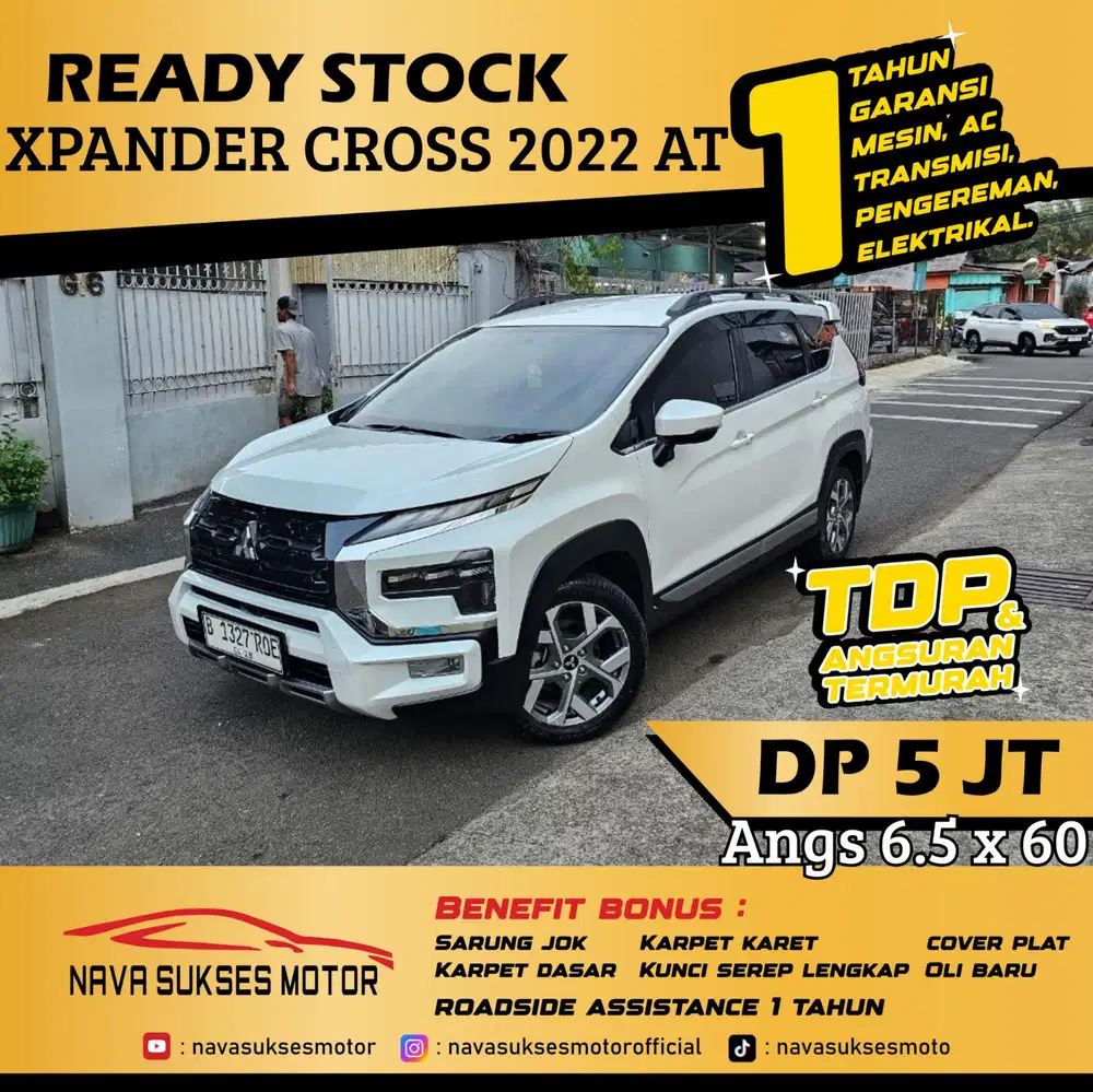 TDP 5 Jt Angs Termurah All New Xpander Cross 2022 Matic Putih Low Km