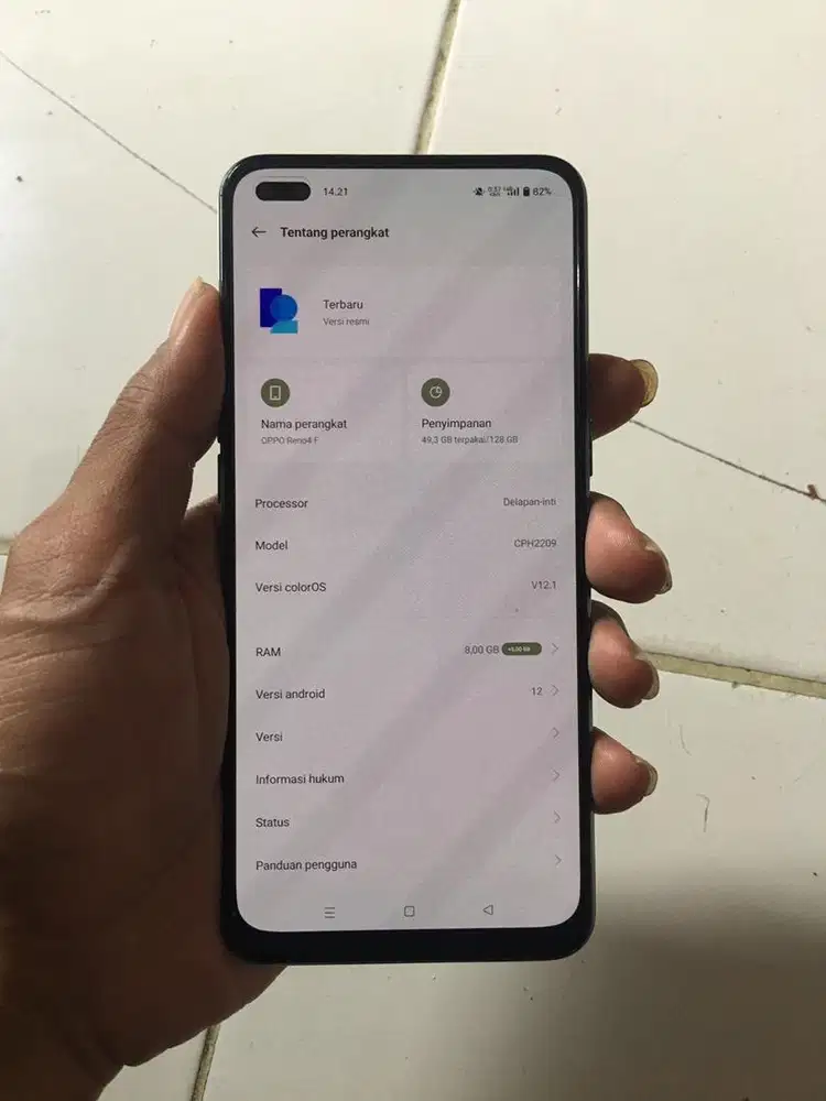 Oppo Reno 4 F 8+5/128 Batangan
