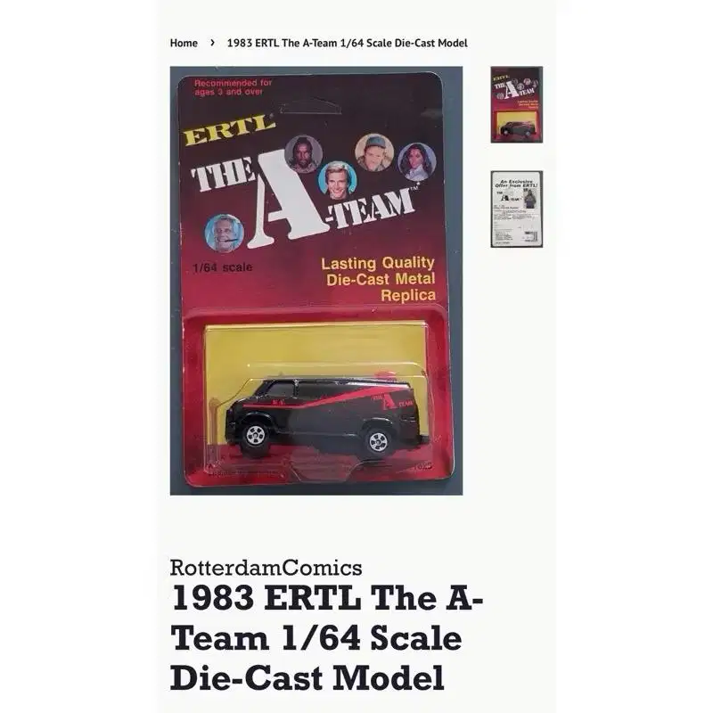 ERTL The A-Team RARE/ Vintage Bubble Pecah Bawah