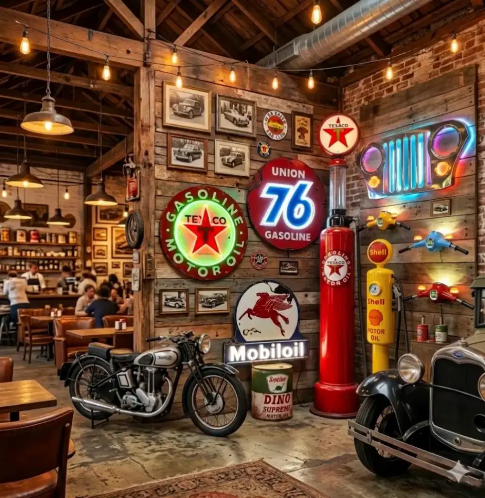 Gas pump tangki bensin BBM decor cafe vintage lawas antik jadul