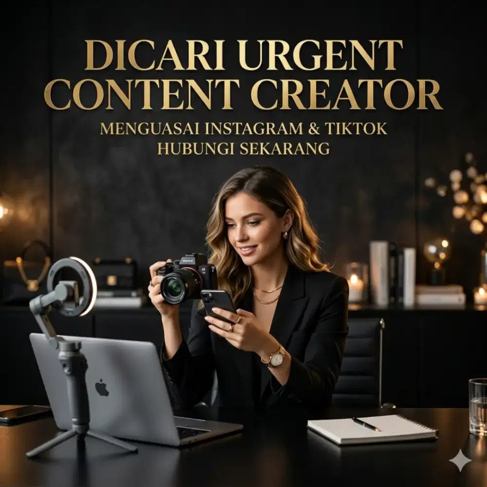 Dicari CONTENT CREATOR & ADMIN SOSMED