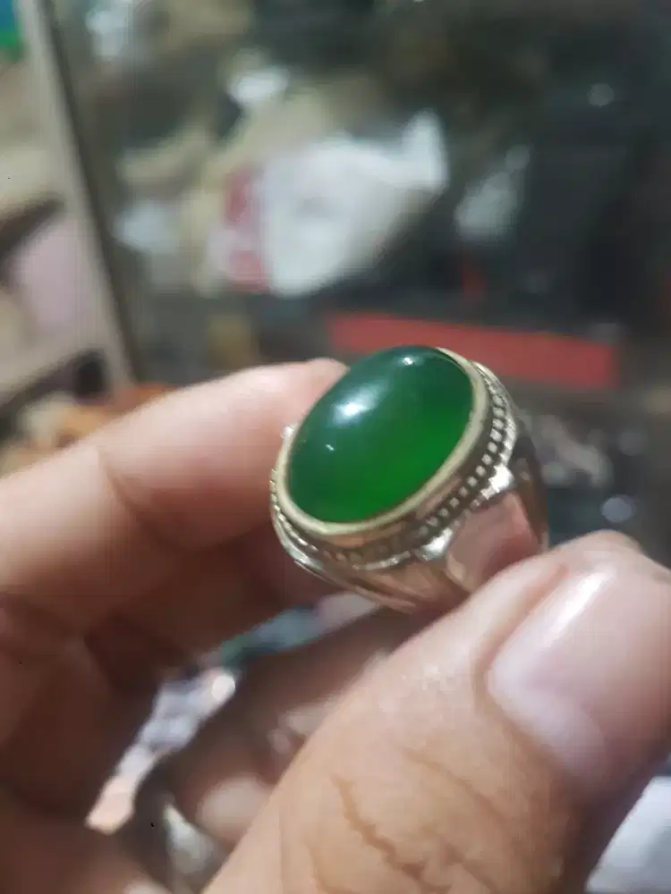 batu garut hijau ring alpaka