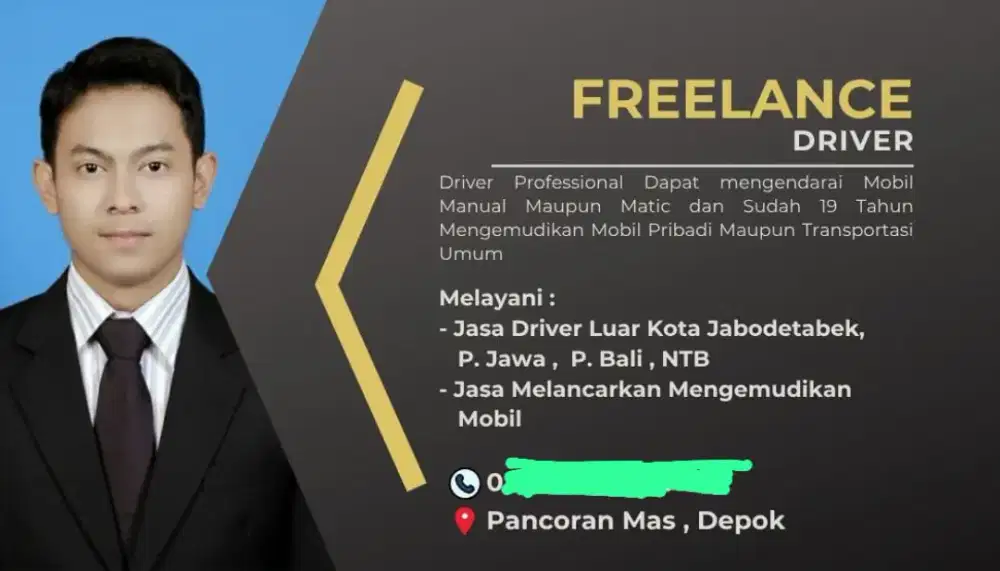 Jasa Driver Freelance Supir Harian