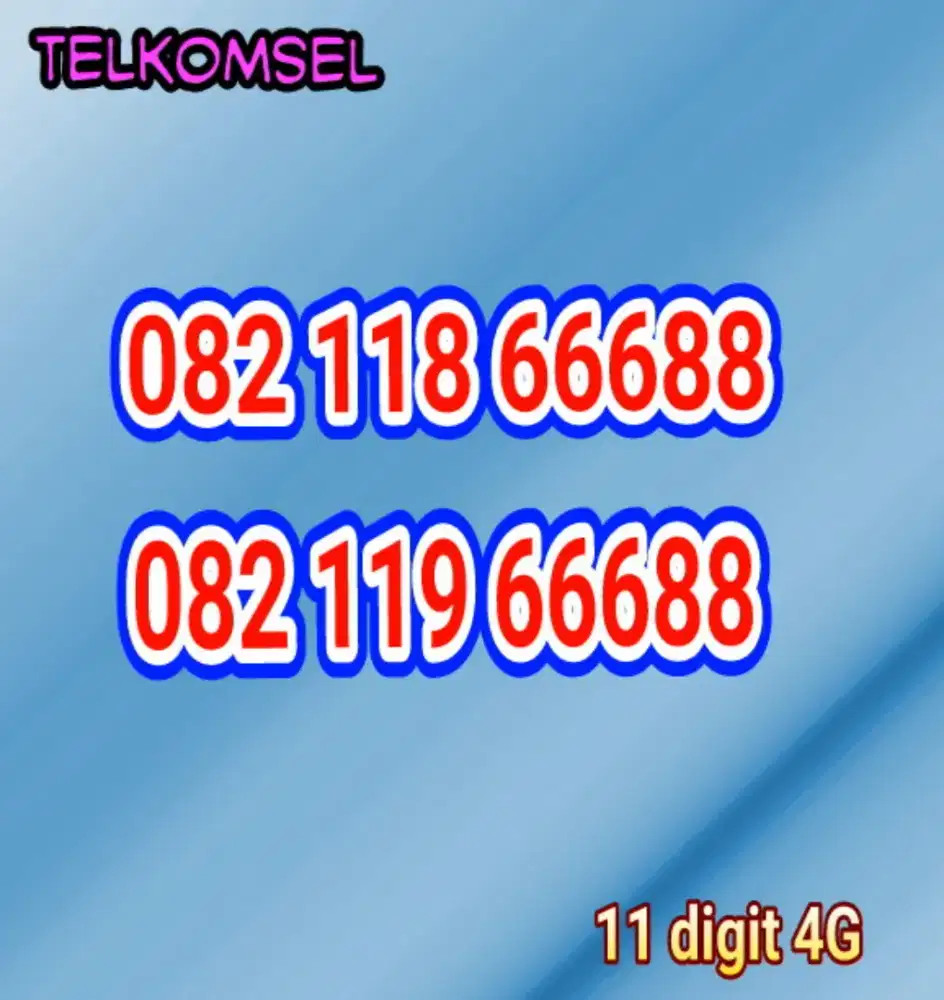 Kartu Telkomsel cantik 11digit cauple murmer