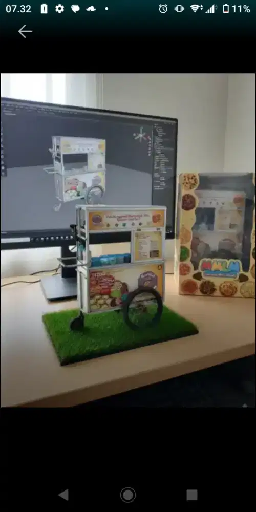 Gerobak bekas plus kompor 1 tungku dan tabung gas 3 kg kondisi bagus