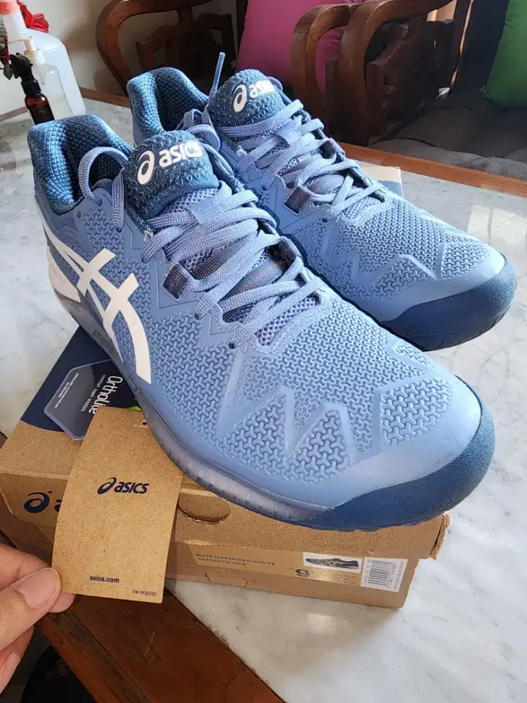 Sepatu Tennis Asics Gel Res 8 Original Blue Size 43.5 EUR