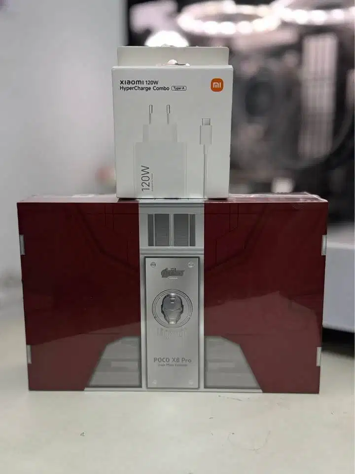 Poco X8 Pro iron man segel box free charger