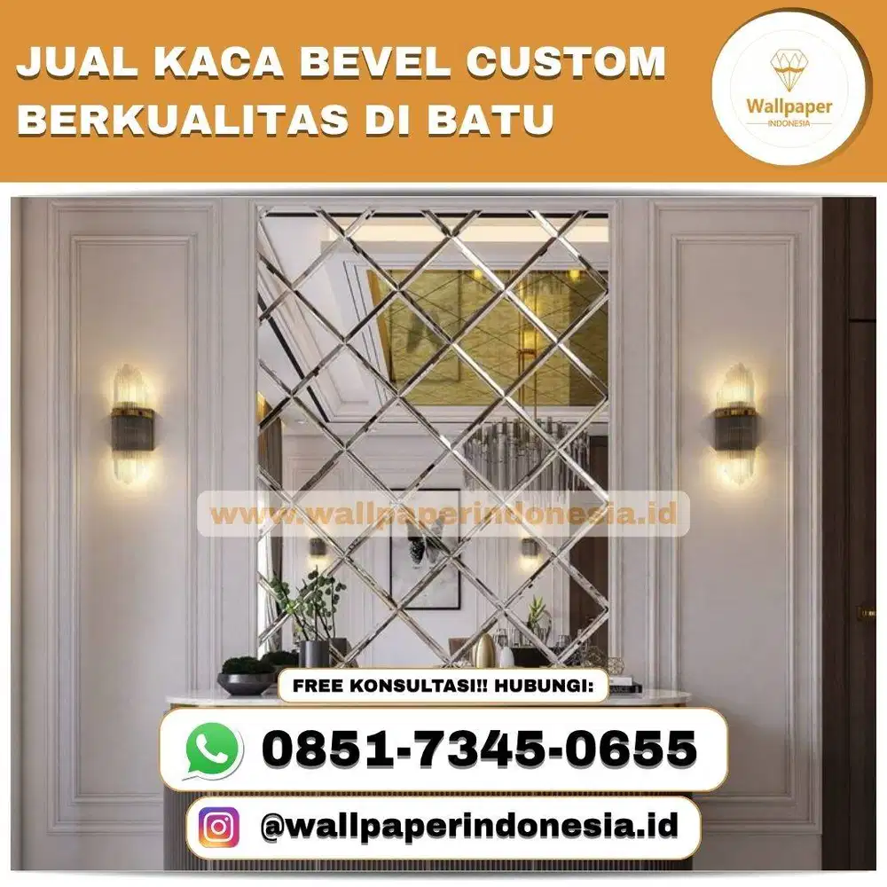 JUAL KACA BEVEL CUSTOM BERKUALITAS DI BATU