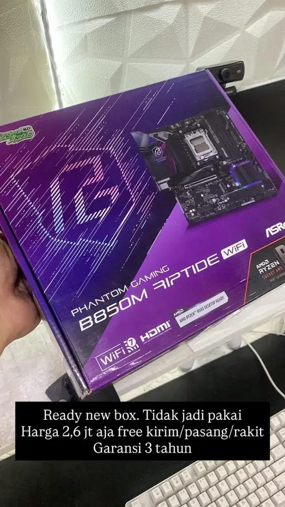 ASROCK B850M RIPTIDE WIFI AM5 new garansi 2 tahun ex rma hrg 2,6 jt