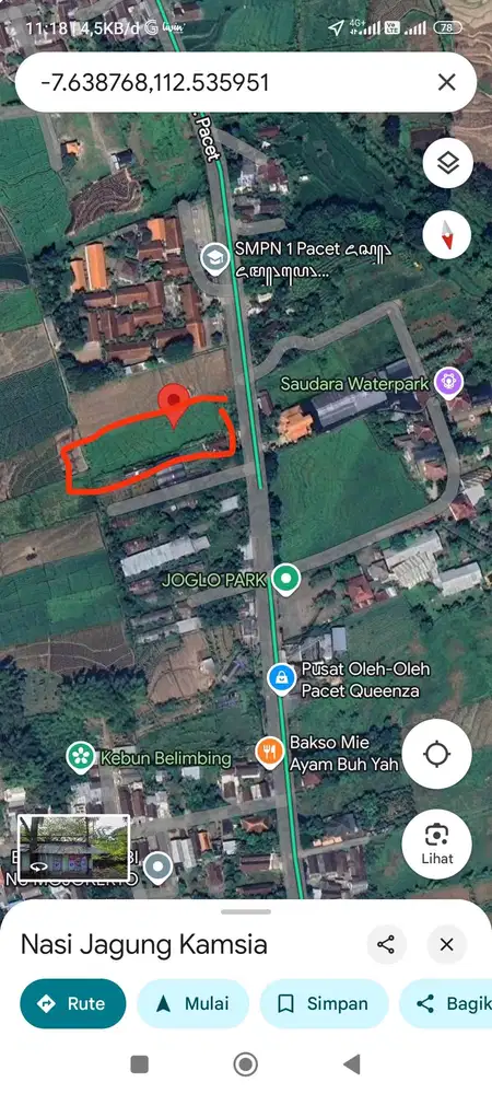Nol jalan raya utama Pacet Mojokerto