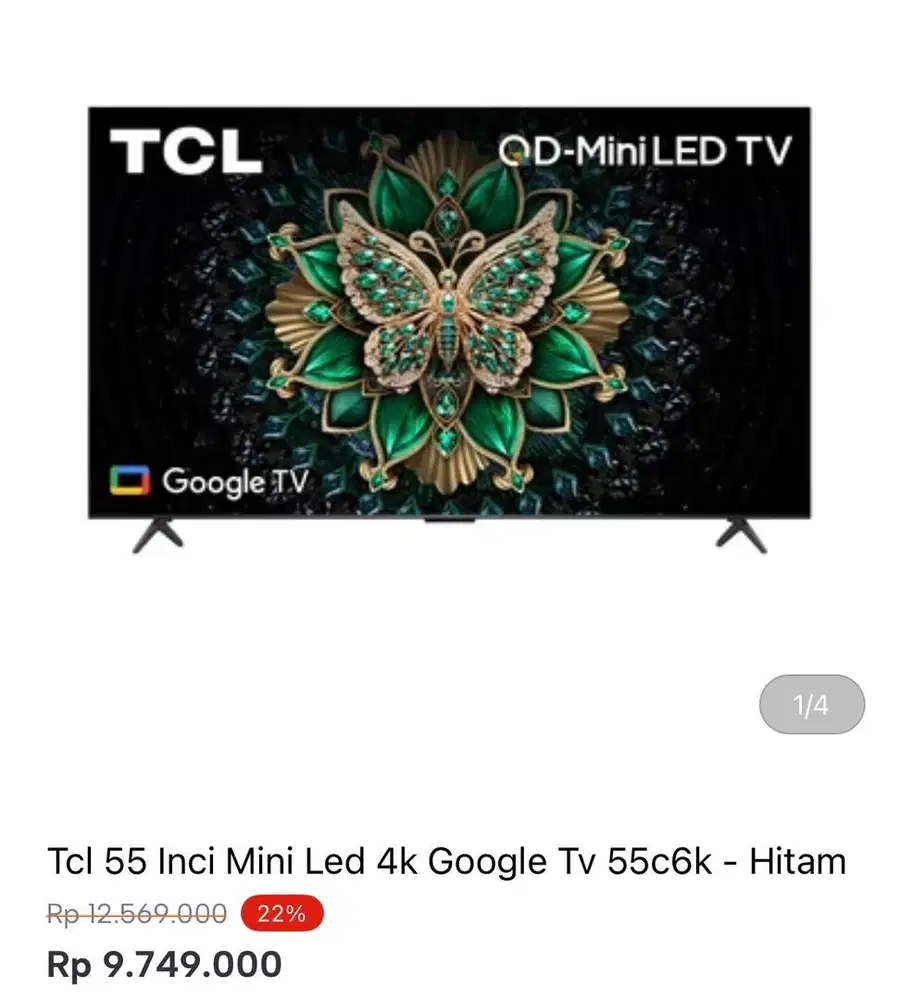 TCL GOOGLE TV 4K MINI LED 55inci