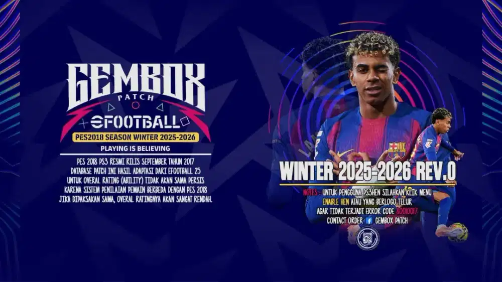 Pes 2026 Gembox winter ps3 terbaru
