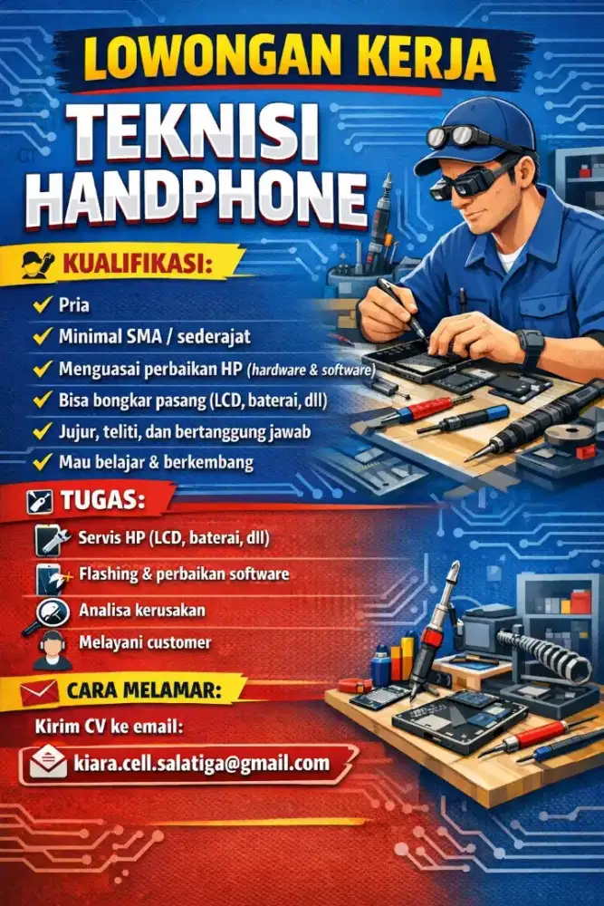 LOWONGAN TEKNISI HANDPHONE / HP