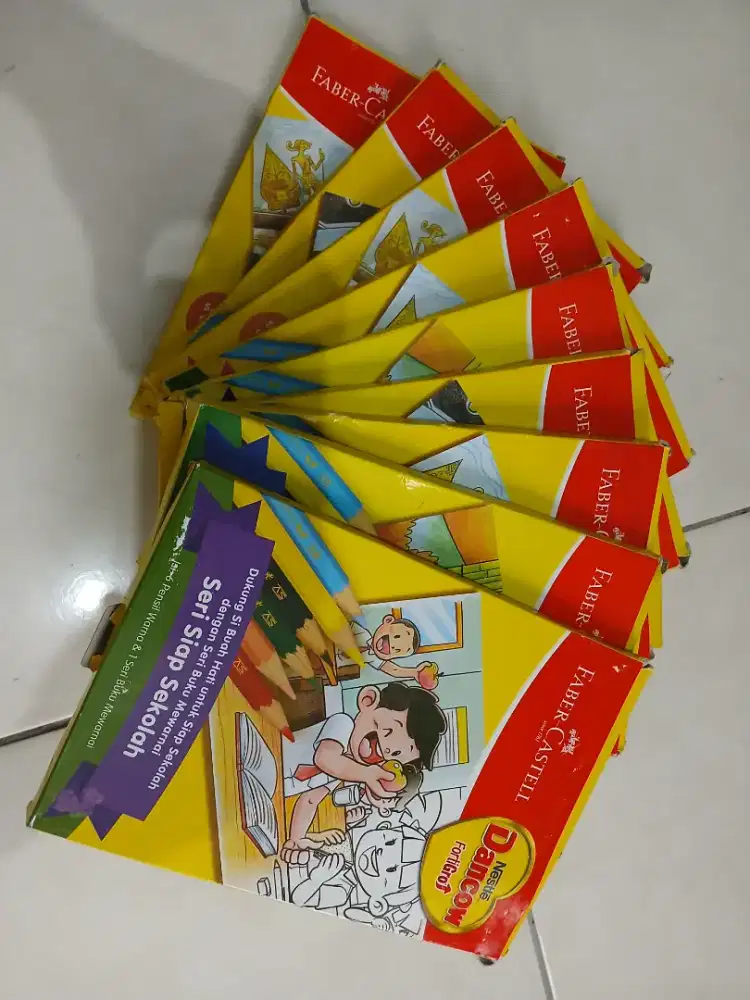 1 Buku Mewarnai dan 6 Pensil Warna Faber Castell Murah
