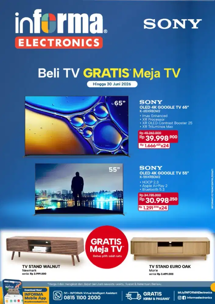 Ready stok tv sony oled 65 inc