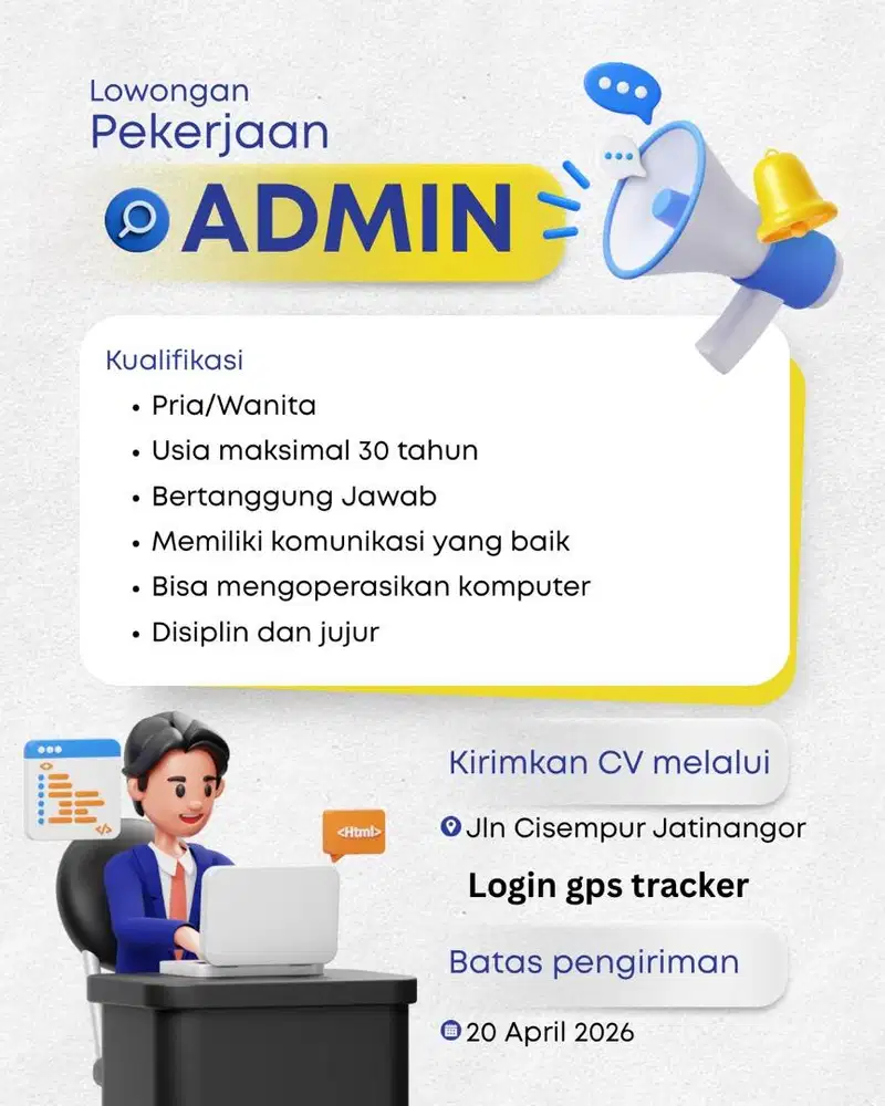 LOWONGAN KERJA ADMIN ONLINE