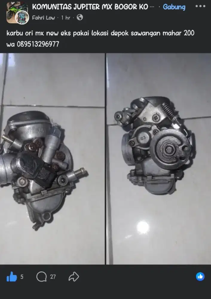 Karbu mx new  orian bukan kw