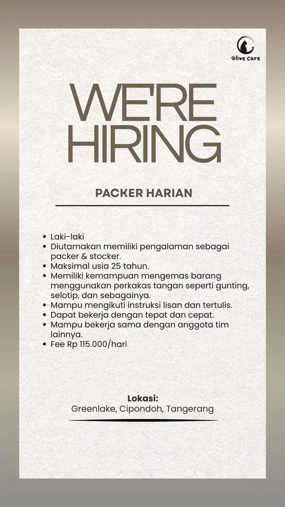 Lowongan Kerja Packer Harian