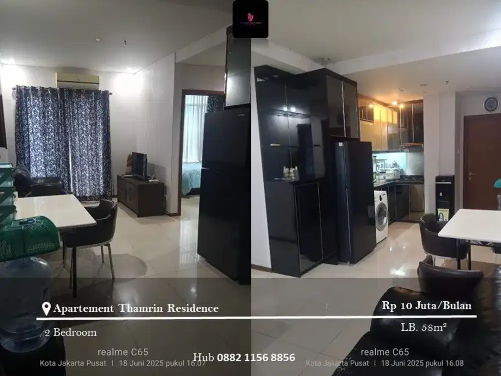 Disewakan Apartement Thamrin Residence 2BR High Floor Furnished