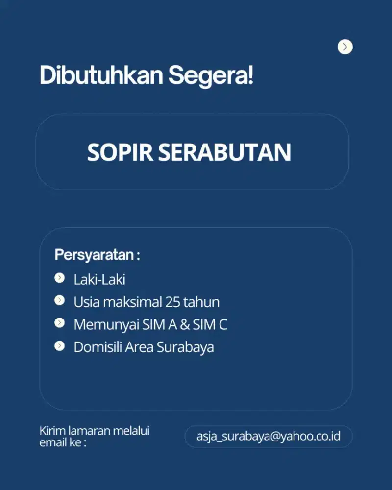 DICARI SEGERA!!!