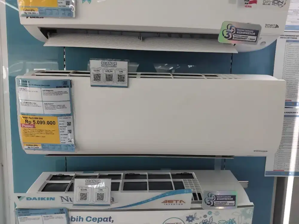 AC Daikin 0.5pk inverter 420watt