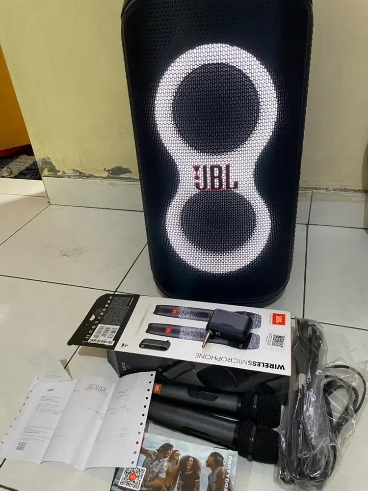 Jbl party box 120 + mic jlb 2 pcs ori