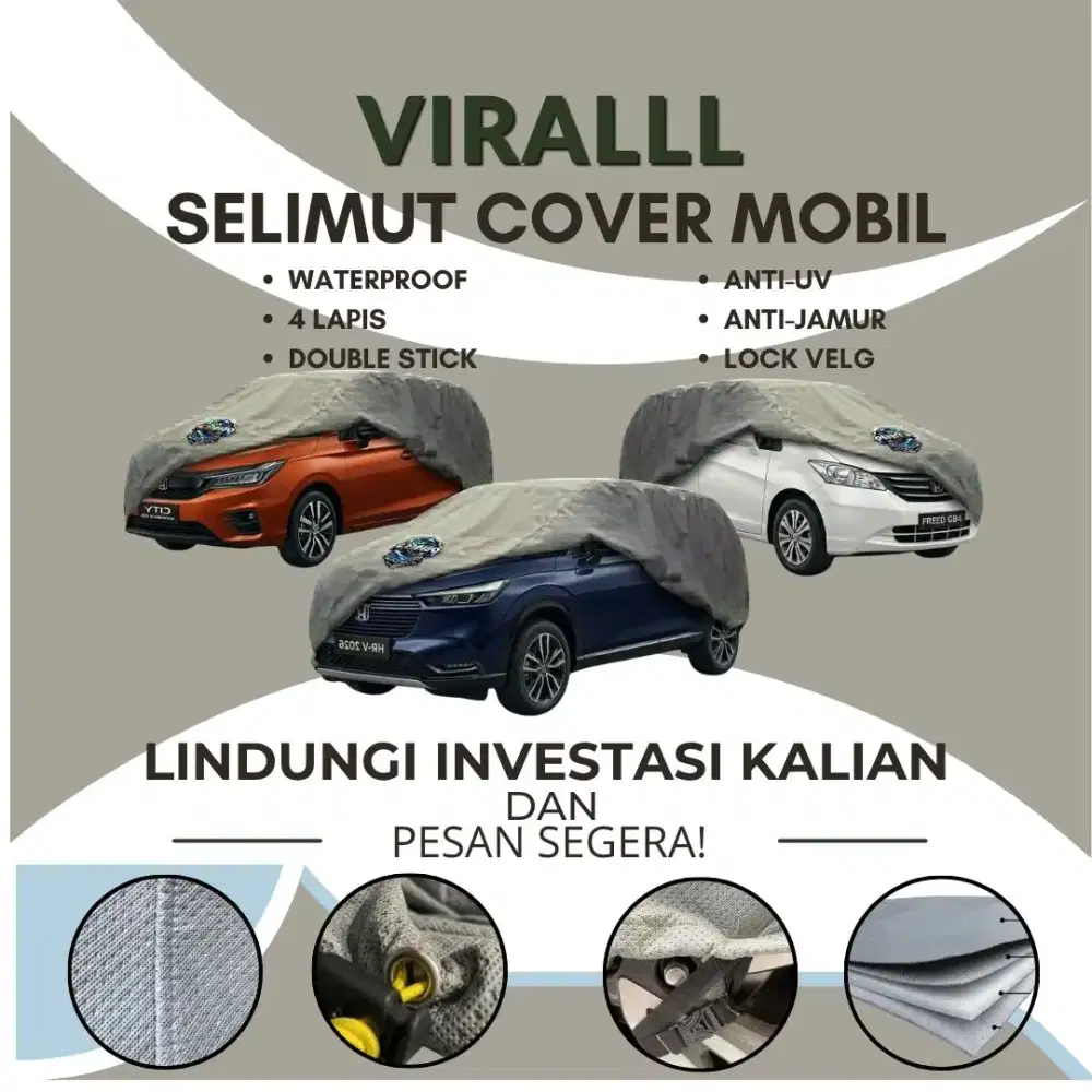 Selimut cover mobil Terios, Rush, CR-V, Corolla cross