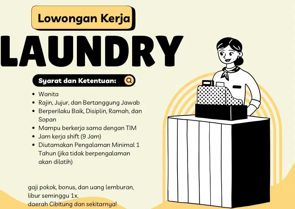 lowongan kerja, loker laundry, bagian gosok
