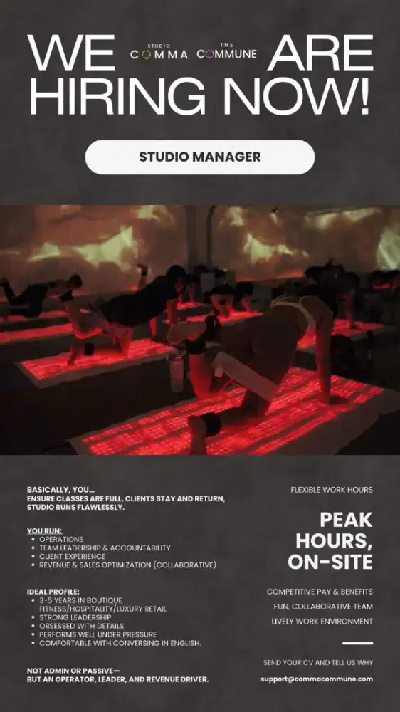 Studio Manager – Premium Boutique Fitness Studio