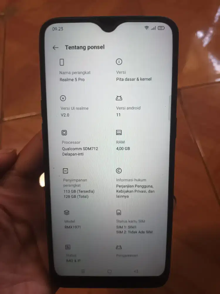 Realme 5 Pro 4/128 Hp Only Normal Eks Garansi Resmi
