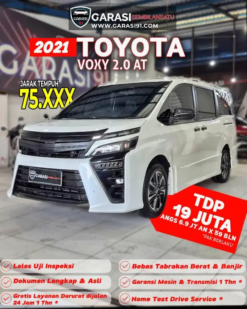 [Tdp 19 JT] VOXY 2.0 AT 2021/2020/2019 SUDAH PPF