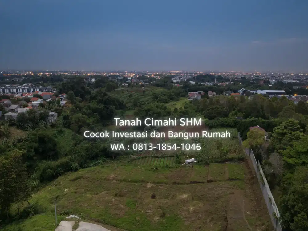 Tanah Cimahi dekat Wisata Lembang Bandung SHM Siap bangun