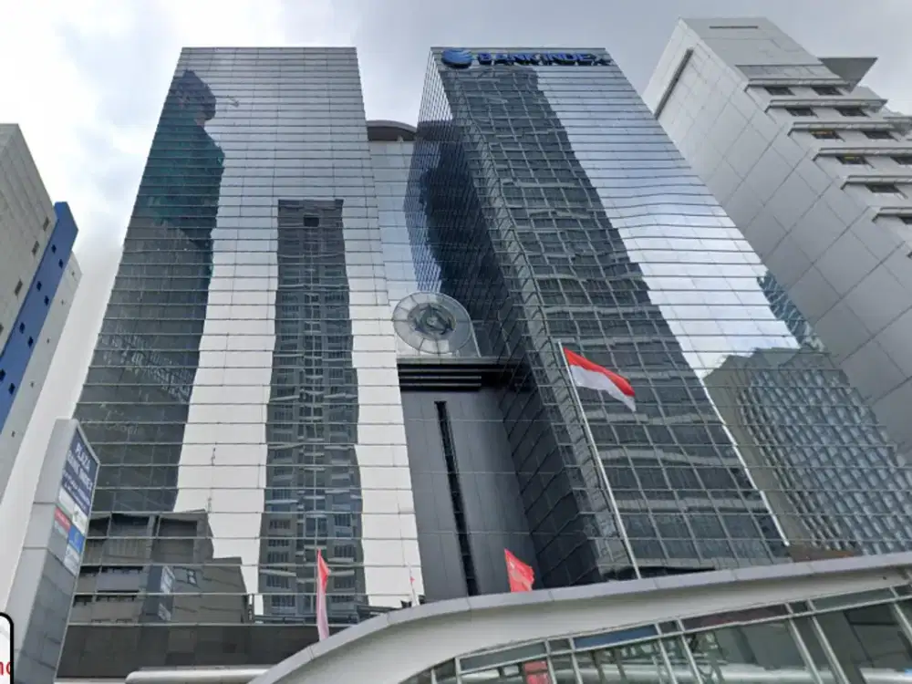 Kantor Area Thamrin di Plaza Bank Index 98.8 sqm Bare Dekat MRT