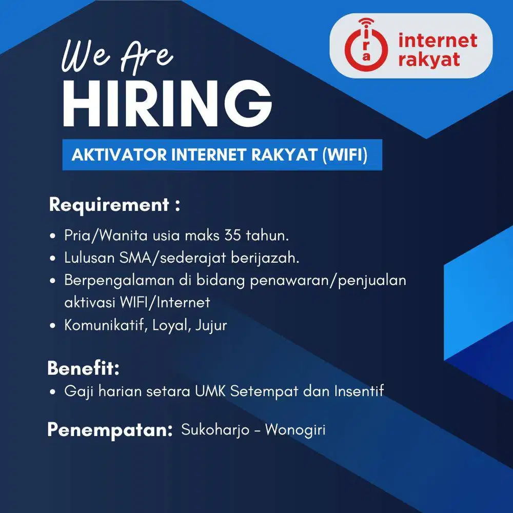 Sales dan Aktivator WIFI