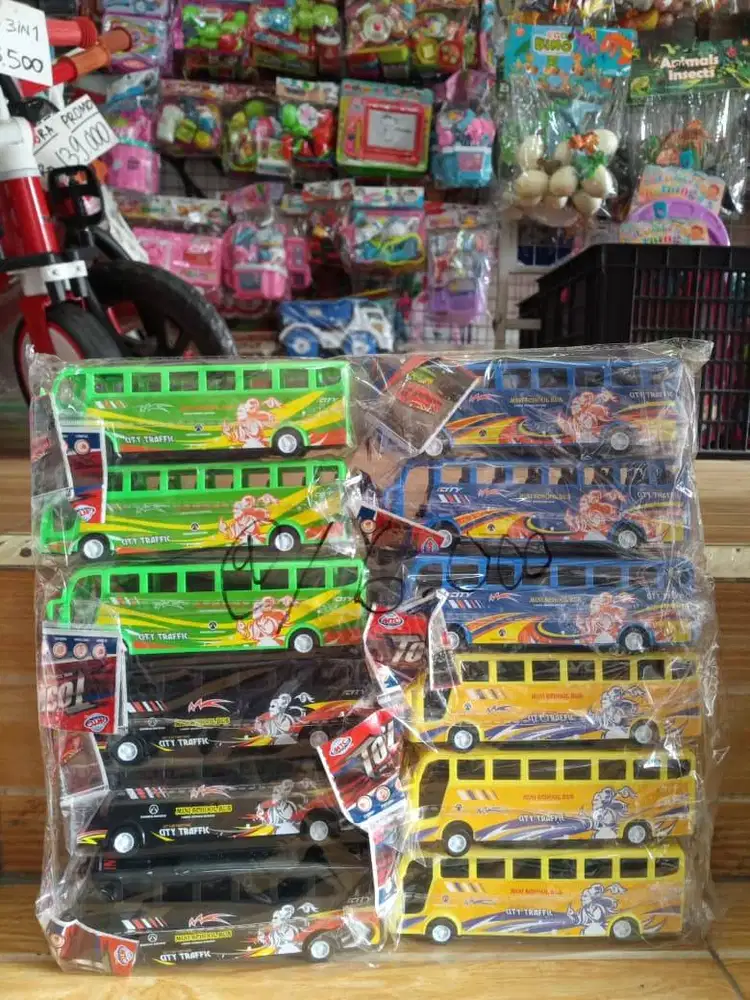 mainan anak mini buss hrga 1pcs